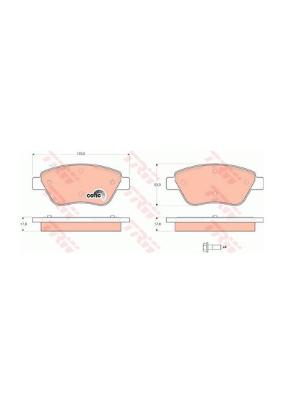 Opel Corsa D Ön Fren Balatası 1.2 Benzinli 2006-2014 Trw
