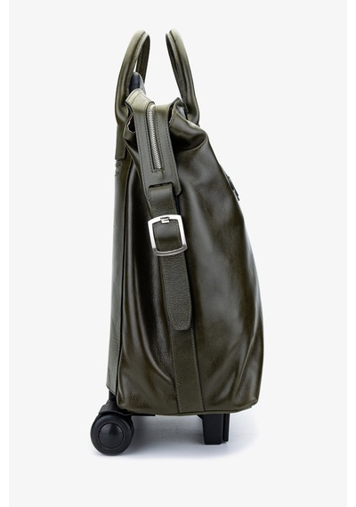 Valmenti Unisex Hakiki Deri Yeşil Valiz 147 5237 Valız Y25 Yesıl Dr Yeşil
