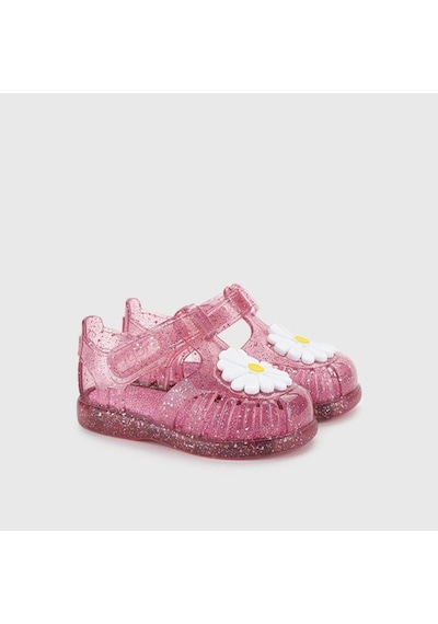 Igor İgor Tobby Gloss Flor Kız Çocuk Çiçek Figür Cırtlı Önü Kapalı Sandalet 10322 Fuşya