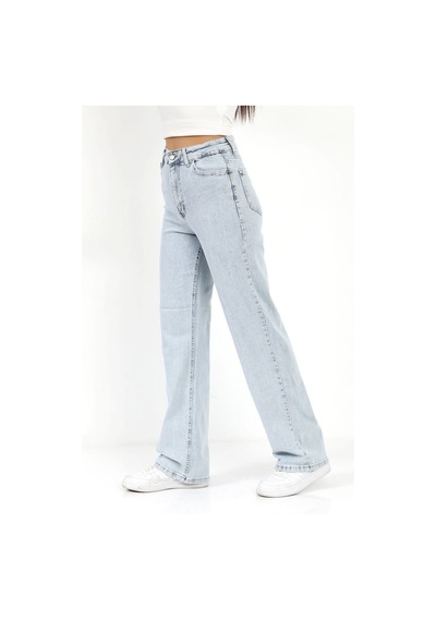 Giysa Kadın Straight Fit Jean Buz Mavi Likralı Yüksek Bel Pamuklu - 616-2269 Koyu Mavi Giysa Kadın Straight Fit Jean Buz Mavi Likralı Yüksek Bel Pamuklu - 616-2269 Koyu Mavi