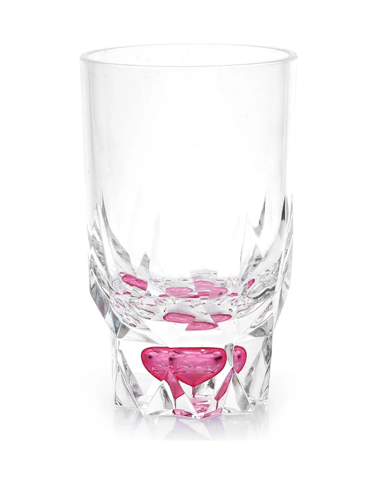 2 Adet Kalemlik Kristal Damlalı Kırmızı Akrilik Ofis Gereci 7x7x13cm Çok Renkli
