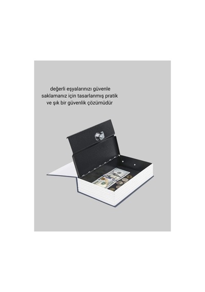 Bfs Gizli Kitap Kasa Metal Gövdeli, Anahtarlı