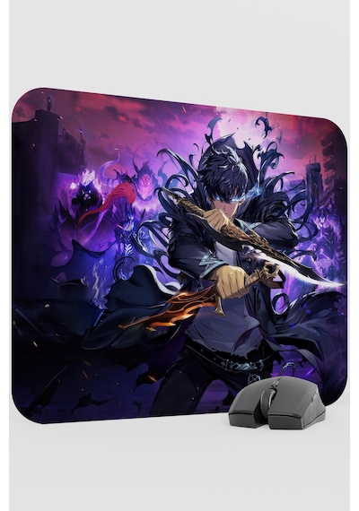 Solo Leveling Anime V2 - 48x40 Xl Gaming Kauçuk Kaymaz Taban Mouse Pad Fare Altlığı