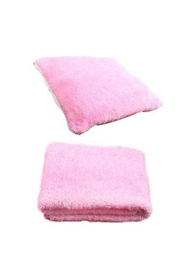 Pembe 2'li Set Kedi Yatak Ve Minder
