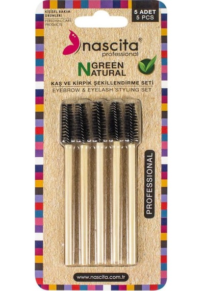 Nascita Green Natural Bambu Maskara Fırçası Seti - 08
