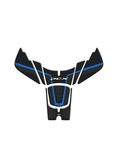 Honda Pcx 2025 Karbon Mavi Tank Pad Redline Grafik