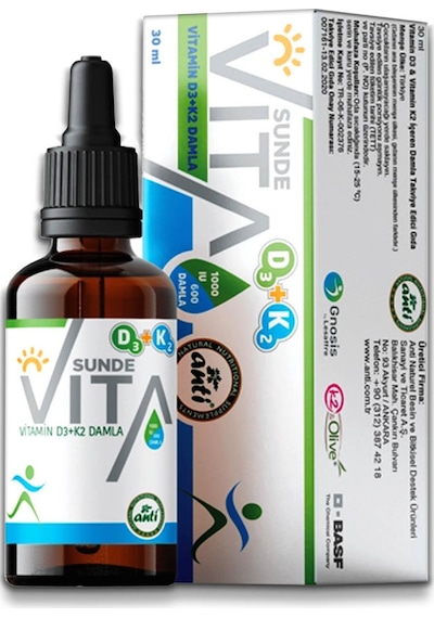 Vitamin D3&K2 Devita Vitamin 1000 Iu /600 Damla x 2 Adet