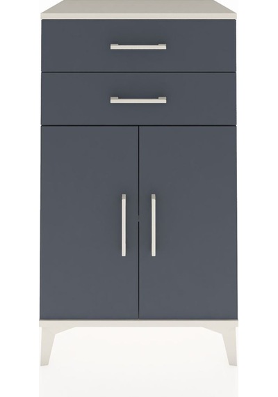Hyperion Komodin Tek Raflı 2 Çekmeceli 2 Kapaklı 60x44x106 Aytaşı-antrasit Aytası