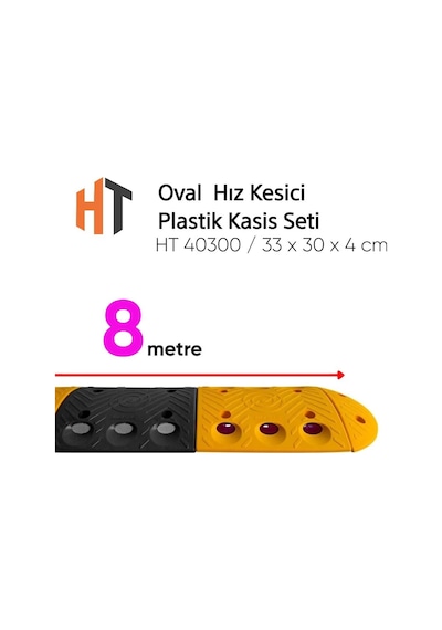 Oval Hız Kesici, Plastik Kasis Seti 8 Metre
