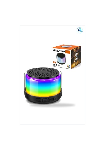 Bluetooth Hoparlör 3w Rgb Usb Sd Şarjlı Taşınabilir Işıklı Kablos