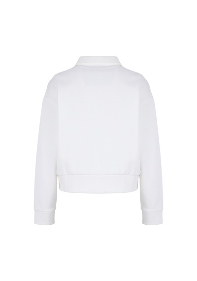 Fabrika Ekru Kadın Loose Fit Taşlı Sweatshirt F6wl-swt0031