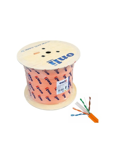 Onli 500mt 23awg Utp Cat6 Network Kablosu Turuncu Yerli Üretim