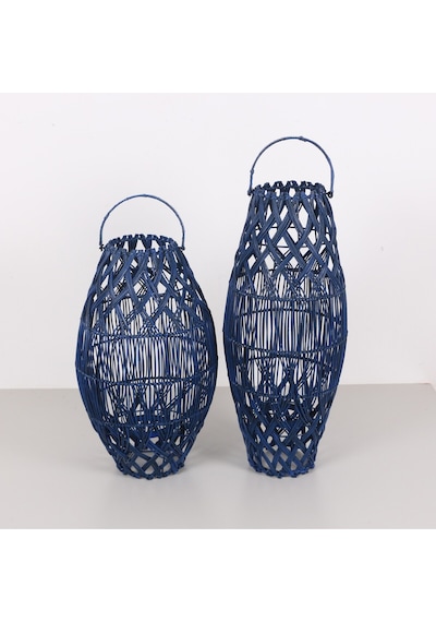 Seher Mavi Rattan Mumluk 30x50x60 Cm Mavi