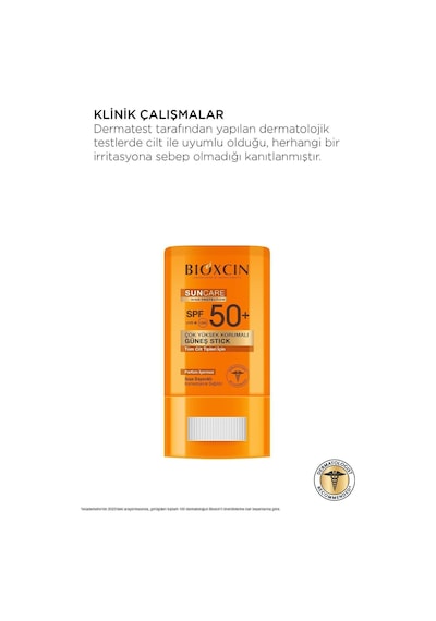 Bioxcin Sun Care Stick SPF 50 Hassas Bölgeler İçin Yüksek Korumalı Güneş KremiDry Touch, Mat
