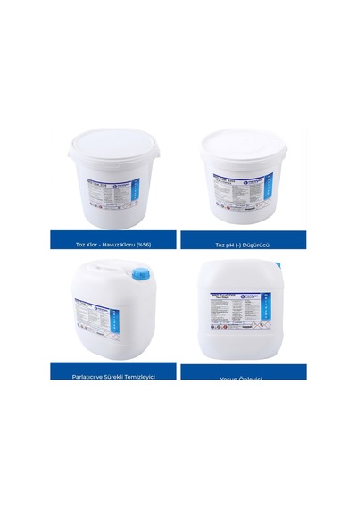 Havuz Bakım Seti 56lık Toz Klor 25 Kg +toz Ph Düşürücü 25kg +parlatıcı 20kg +yosun Önleyici 20kg - 865048137