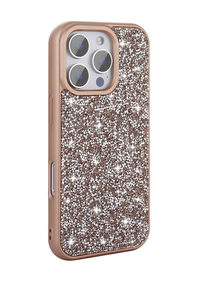 Nihcase Apple Uyumlu iPhone 16 Pro Max Kılıf Parlak Taşlı Tasarım Pırlanta Kapak