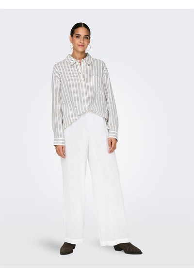 Only Onltokyo Hw Lınen Blend Pant Pnt Noos Kadın Beyaz Pantolon - 15259590 Beyaz