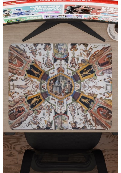 Ortaçağ Sanat Kaymaz Dikişli Kauçuk Oyuncu Mousepad V3 - 48x40 Xl Gaming Mouse Pad Fare Altlığı