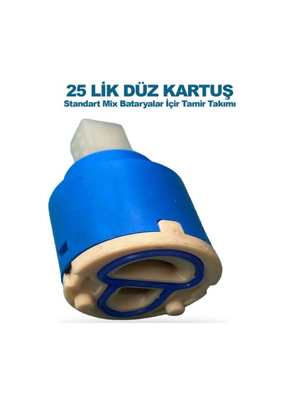 25'lik Düz Batarya Kartuşu Standart Aç Kapa Bataryalara Uyumludur Mix Model