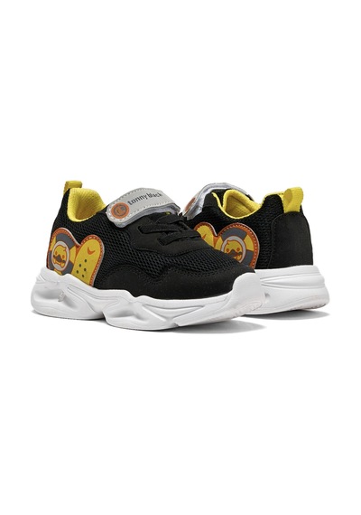 Tonny Black Çocuk Unisex Siyah Sarı Tonny Black Işıklı Cırtlı Ayakkabı