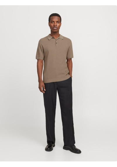Jack & Jones Jprcccooper Knıt Polo Ss Sn Greige Renkli