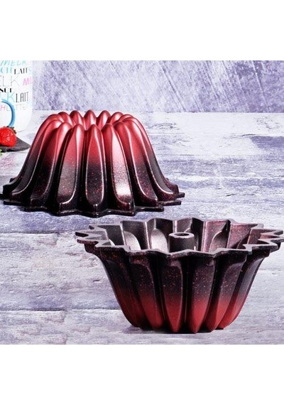 Fms Yıldız Gülü Kırmızı Renk Granit Kek Kalıbı 24 Cm 9027
