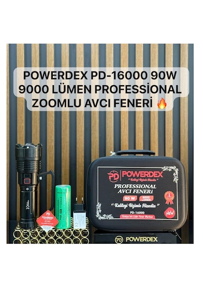 Powerdex Pd-16000 90w 9000 Lümen Profesyonel Zomlu Avcı El Feneri