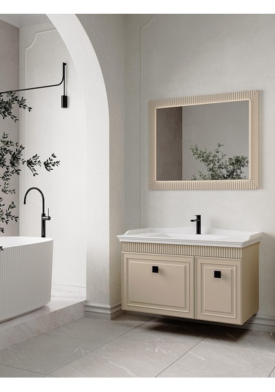 Denko Hana 100 Cm Sahra Banyo Dolabı Takımı Beyaz Denko Hana 100 Cm Sahra Banyo Dolabı Takımı Beyaz