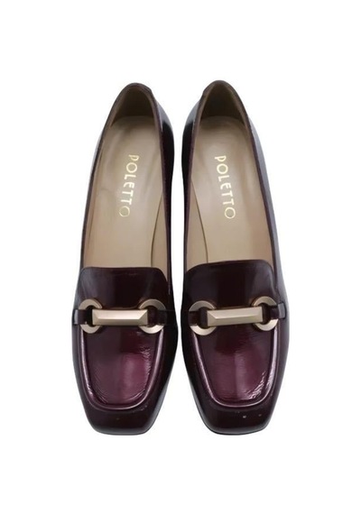 Poletto Hakiki Deri Bordo Ayakkabı Günlük 230 35 V1-359 Bordo