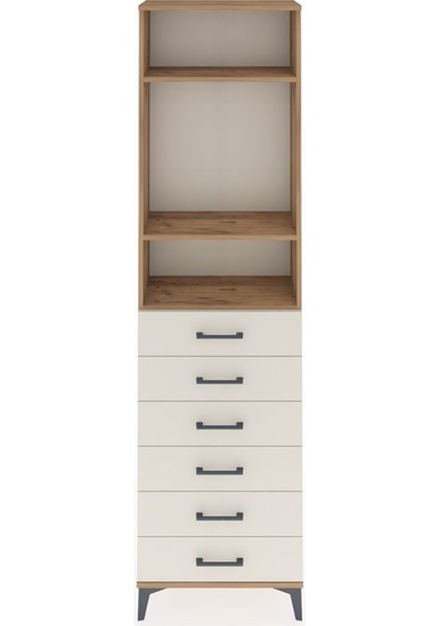 Arges Dolap 3 Raflı 6 Çekmeceli 60x30x221 Çam-aytaşı Atlas Çam