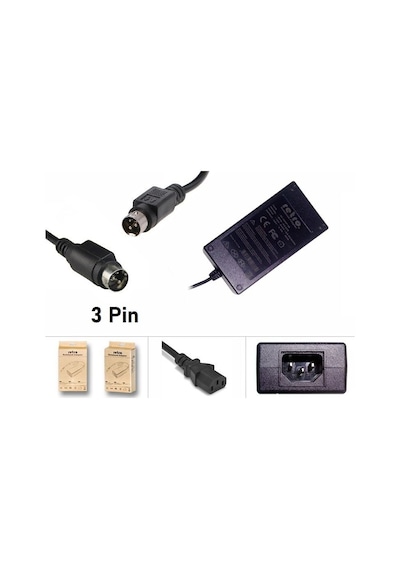 Hugin Termal Pos Barkod Etiket Yazıcı 24v 2.5a 3pin Dın Adaptör Retro