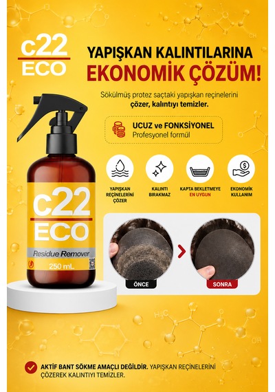 C22 Eco - 250 Ml Ekonomik Protez Saç Bant Sökücüsü Temizleyicisi