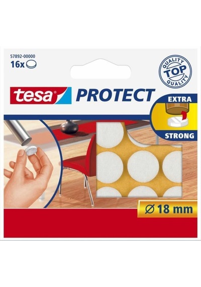 Tesa Zemin Koruyucu Daire Keçe 18mm 16adt Beyaz X4 Adet Diğer