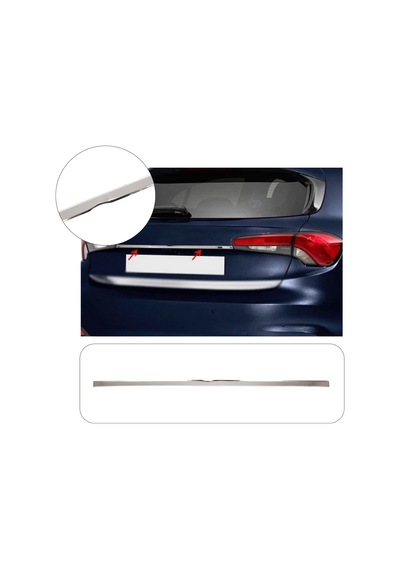 Fiat Egea HB-Cross Uyumlu 2015 Ve Üzeri Uyumlu Krom Bagaj Çıtası Paslanmaz Çelik
