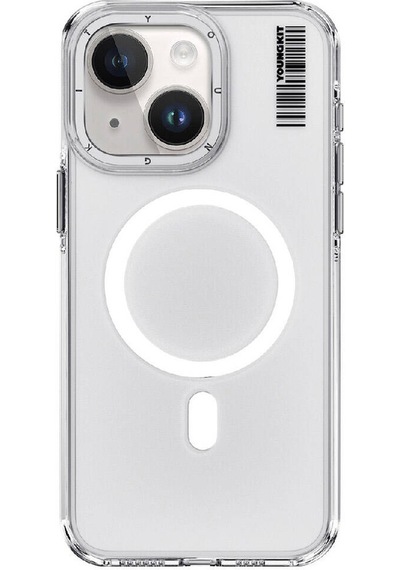 Apple Uyumlu iPhone 15 Plus Kılıf Magsafe Şarj Özellikli Şeffaf Youngkit Crystal Shield Serisi Kapak Siyah