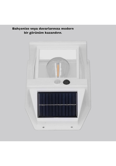 Üç Modlu Güneş Enerjili Duvar Lambası 1800mah Hareket Sensörlü Dış Mekan Aydınlatma