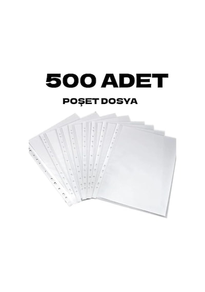 Nistabolje 500 Adet A4 Şeffaf Dosya Föy Poşet Dosya Diğer
