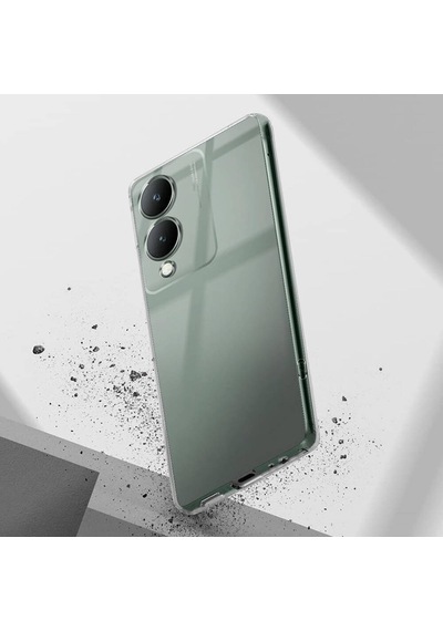 Vivo Y17s Uyumlu Zore Süper Silikon Kılıf-renksiz Renksiz