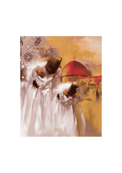 Ermiş Mevleviler Sayılarla Boyama Seti - Çerçeveli, 40x50cm