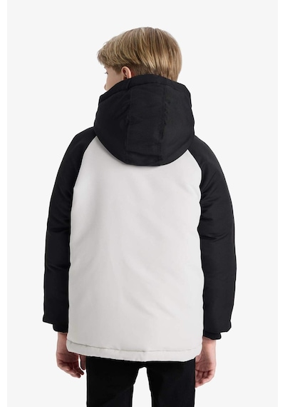 Defacto Erkek Çocuk Su İtici Kapüşonlu Polar Astarlı Parka E9386a825wngr503 Gri-gr503