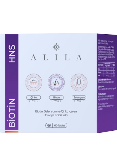 Biotin, Selenyum Ve Çinko İçeren Takviye Edici 60 Tablet