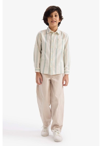 Defacto Erkek Çocuk Barrel Fit Düz Paça Gabardin Pantolon G8336a826spbg106 Bej-bg106