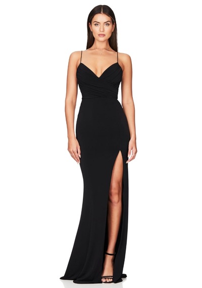 Hanife Glam Couture Hanife Glam Sandy Elbise Siyah