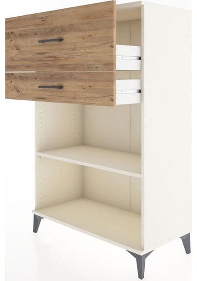 Hyperion Dolap Tek Raflı 2 Çekmeceli 88x44x134 Aytaşı-çam Aytaşı