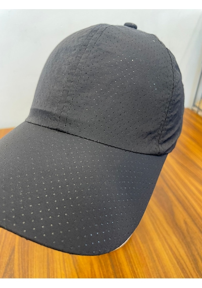 Hamze Mikro Paraşüt Delikli Kumaş Yazlık Unisex Beyzbol Cap Şapka Siyah