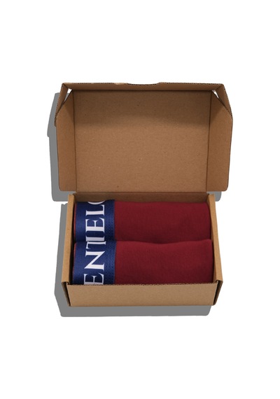 Cielo Venti Night Collection 2'li Organik Pamuk Erkek Boxer Bordo