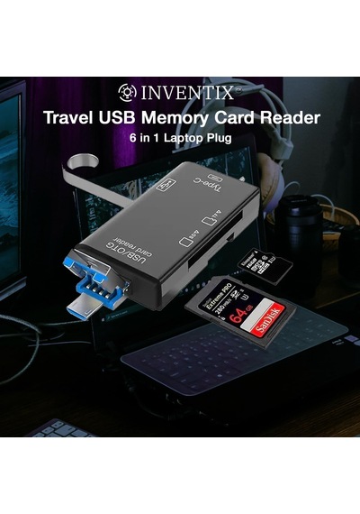 Seyahat Usb Bellek Kartı Okuyucu Mikro Ve Düzenli Sd Kartlar Seyahat İçin - 6 İn 1 Dizüstü Güve