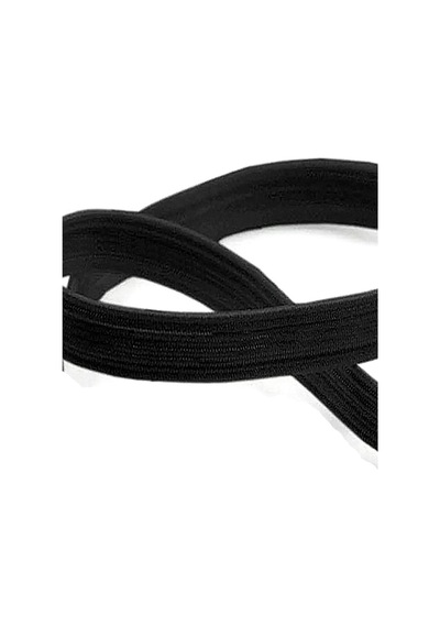 Siyah 20 Mm 5 Mt Dayanıklı Sert Yassı Elastik Şerit Lastik