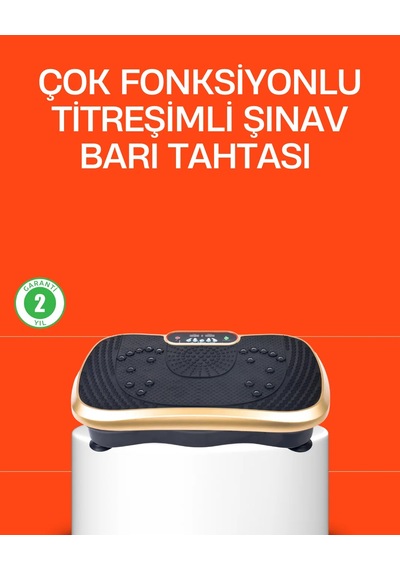 Vücut Şekillendirmeye Yardımcı Titreşimli Spor Platformu Siyah