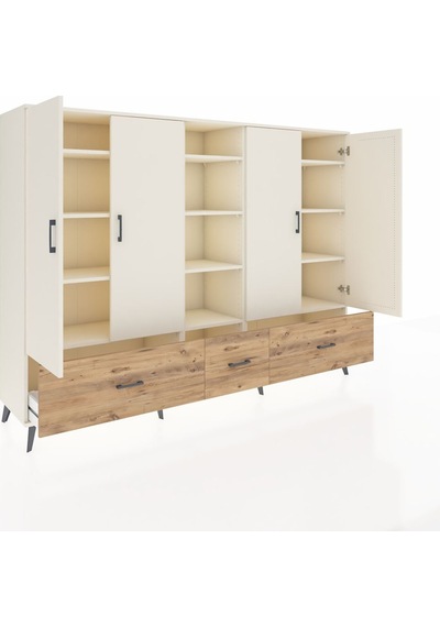 Hyperion Dolap 12 Raflı 3 Çekmeceli 4 Kapaklı 220x44x163 Aytaşı-a Aytaşı-aytaşı/çam Hyperion Dolap 12 Raflı 3 Çekmeceli 4 Kapaklı 220x44x163 Aytaşı-a Aytaşı-aytaşı/çam